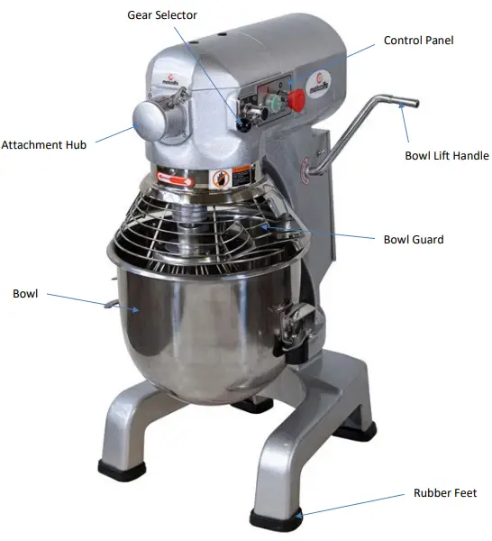 metcalfe MP20 20 Litre Heavy Duty Bench Mounted Mixer-fig2