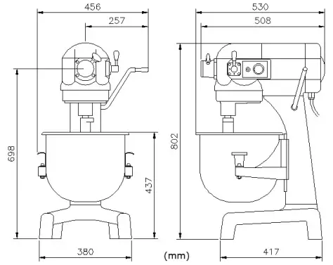 metcalfe MP20 20 Litre Heavy Duty Bench Mounted Mixer-fig3