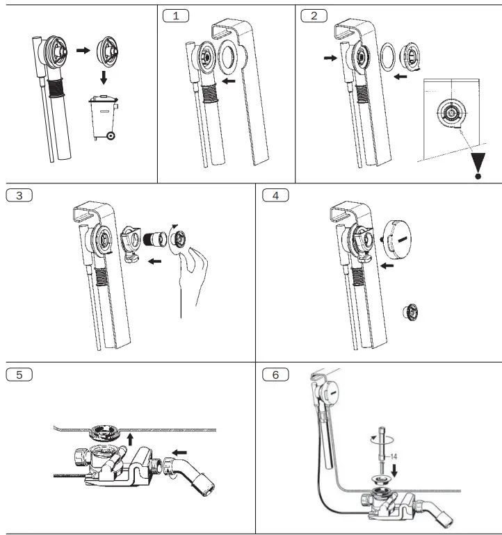 KALDEWEI Comfort-Level MOD. 4001 Bath Waste Drain and Overflow Set-FIG2