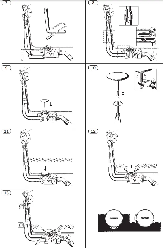 KALDEWEI Comfort-Level MOD. 4001 Bath Waste Drain and Overflow Set-FIG3
