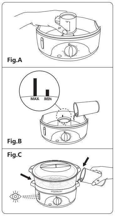 aigostar 300005CFO Food Steamer - Use