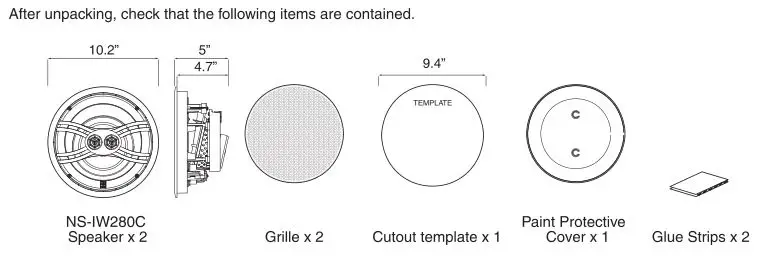 Yamaha In-Ceiling Speaker NS-IW280C - Unpacking