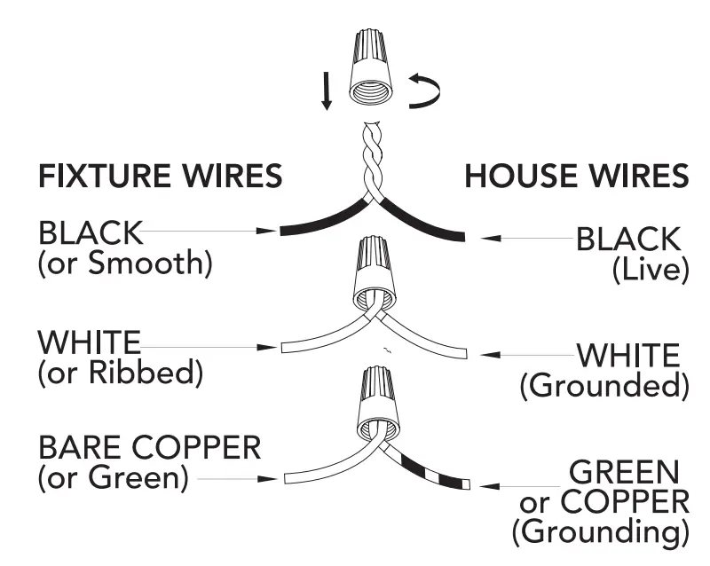 Hunter 19614 1 Light Pendant Connecting The Wires