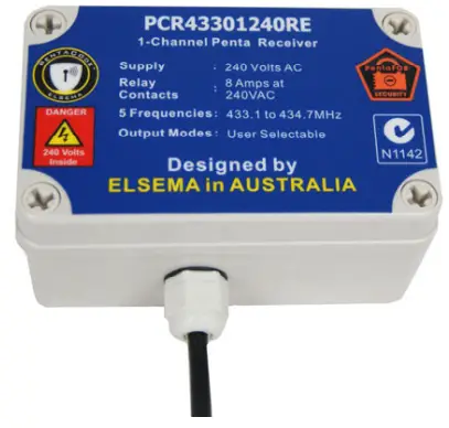 ELSEMA PCR43301RE Garage Door Receiver - Wiring Diagram13