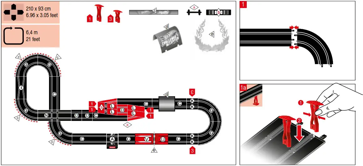 Carrera GO 20062553 Hot Wheels 6 4 Starter Kit - overview 2