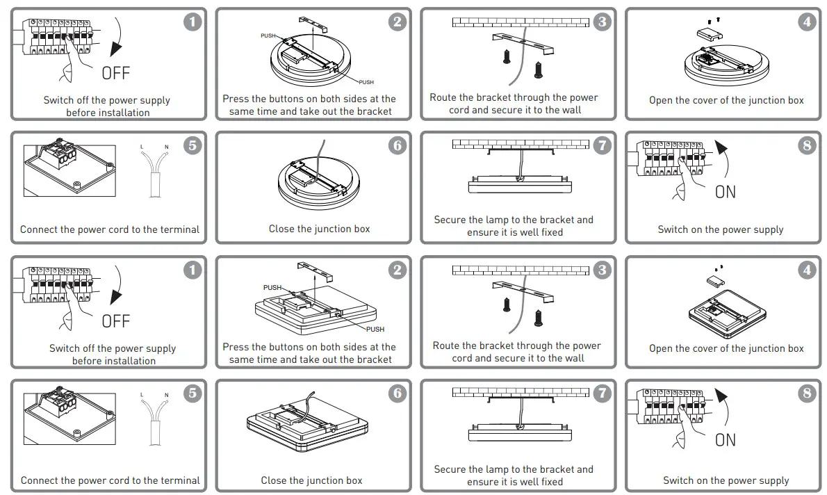TELLUR TLL331131 - TLL331141 WiFi LED Ceiling - PRODUCT INSTALLATION