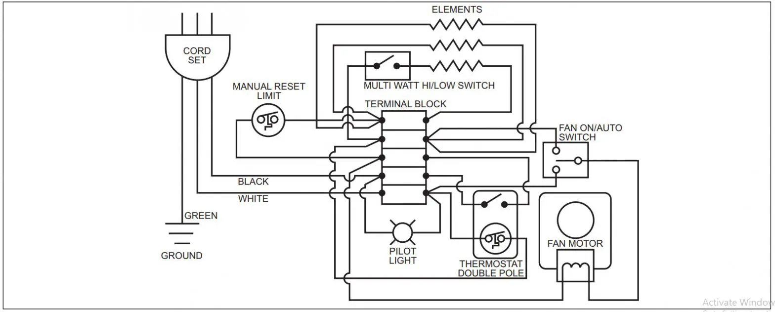 CADET The Hot One Garage Heater -Wiring
