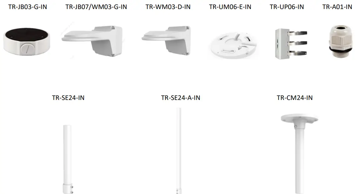 unv IPC323LB-SF28-40-K-G 3MP HD IR Fixed Dome Network Camera - Accessories