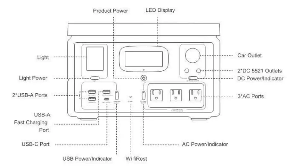 Growatt VITA550 Portable Power Station - VITA 1