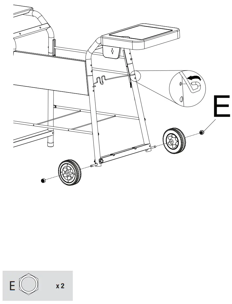 Attach LP Gas Tank Retainer Wire, Axle and Wheels