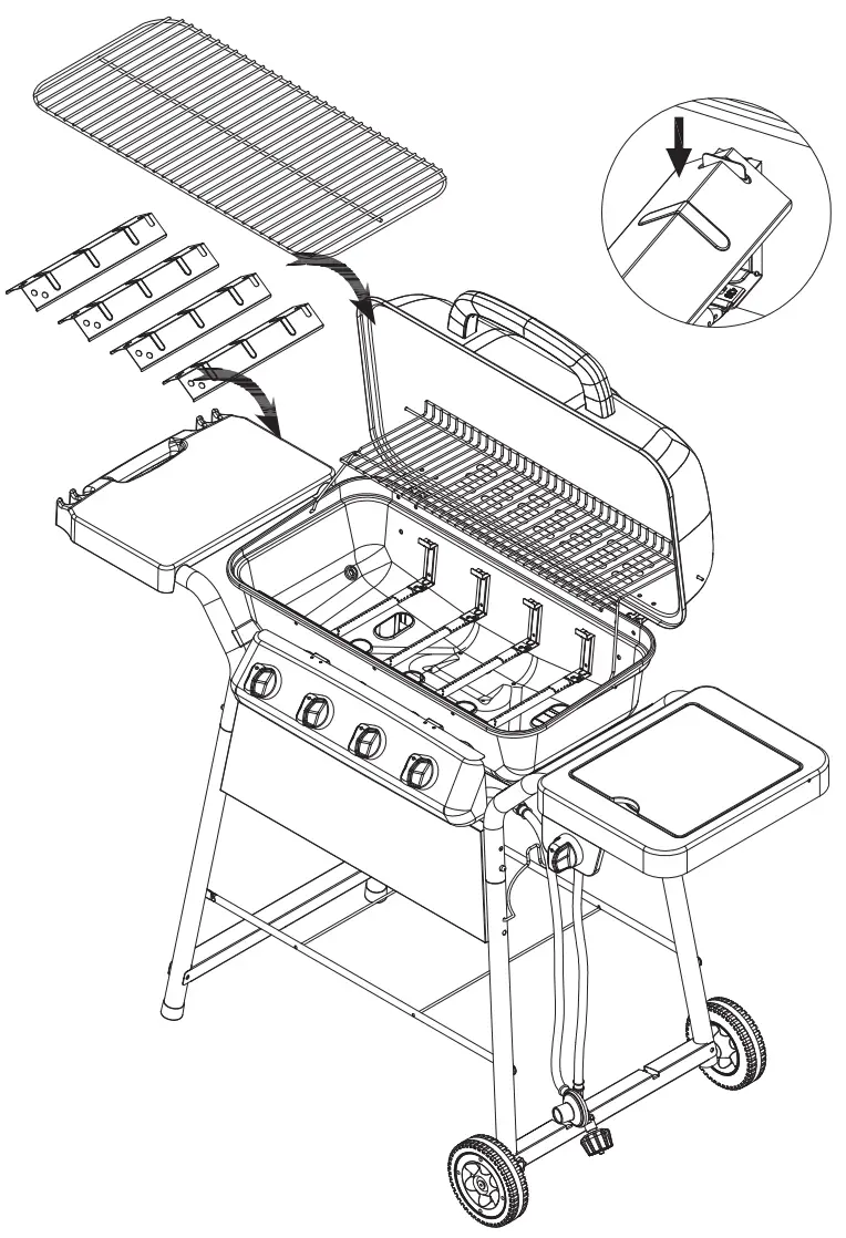 Insert Heat Plates and Cooking Grid