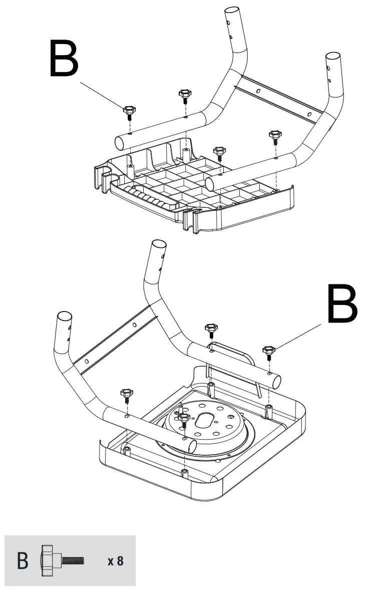 Assemble Cart Frames and Shelves