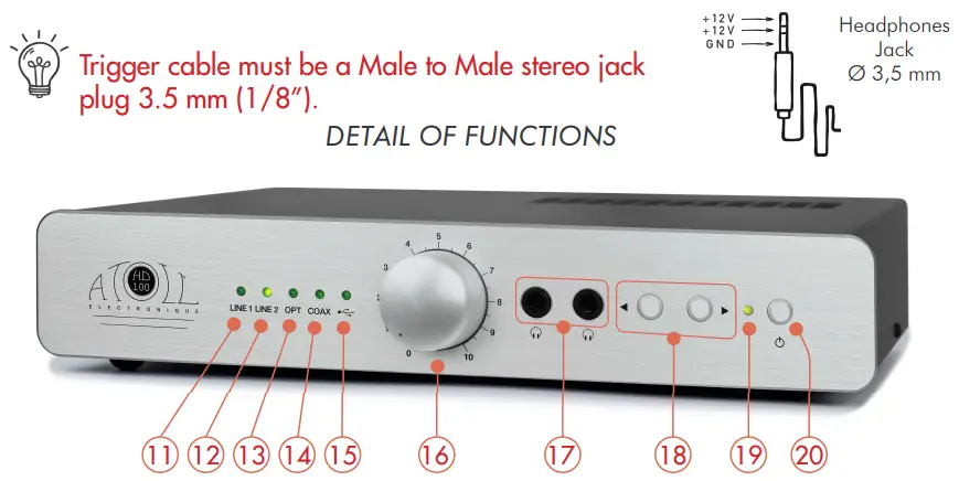 ATOLL HD100 Headphones Amplifier - fig