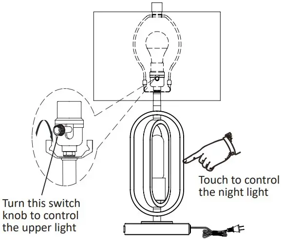 Using the table lamp