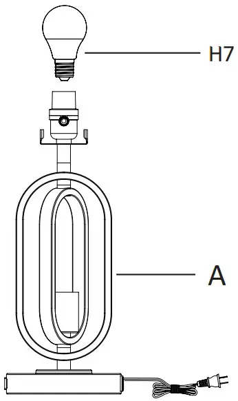 Installing the upper light bulb