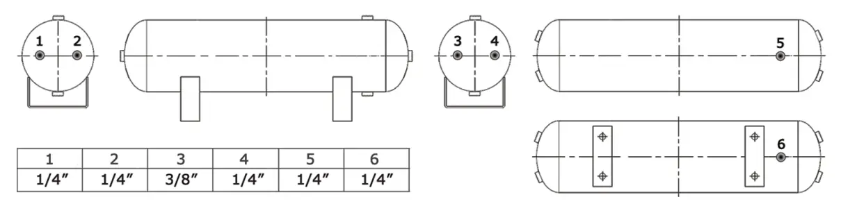 Port Locations And Therad Size