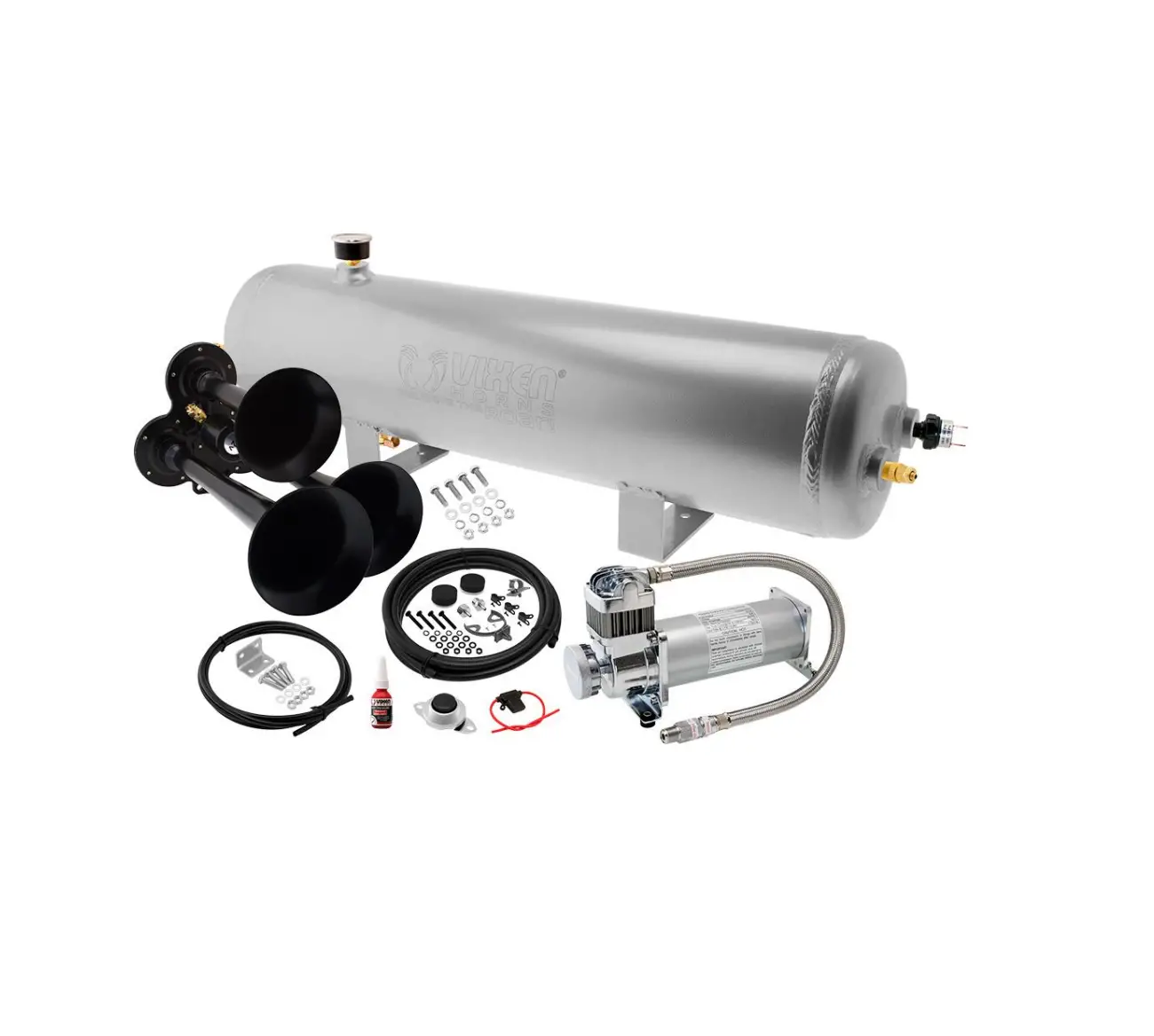 Vixen Horns Vxo8330apro/3114b Triple Trumpet Train Air Horn Black With 3 Gallon Tank Instruction Manual