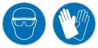 Wear protective Glasses and Gloves