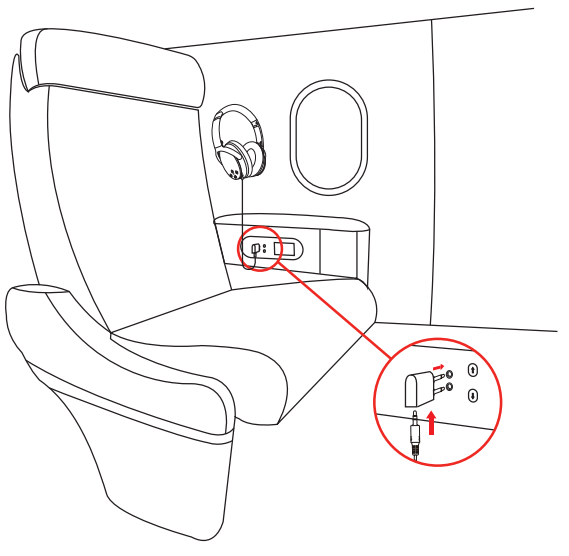 Srhythm NiceComfort 35 (NC35) Headphones - Airplane Adaptor