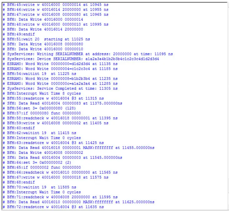 Microsemi UG0837 IGLOO2 and SmartFusion2 FPGA System Services Simulation - Transcript Window 1