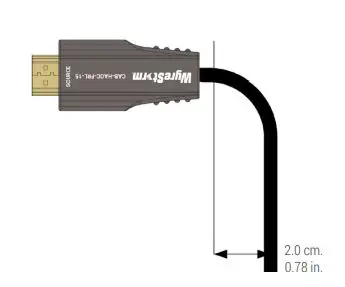 WyreStorm CAB HAOC-FRL 10 48Gbps 8K 60 HDR 444 Active Optical HDMI Cable User Guide - Wiring and Connections