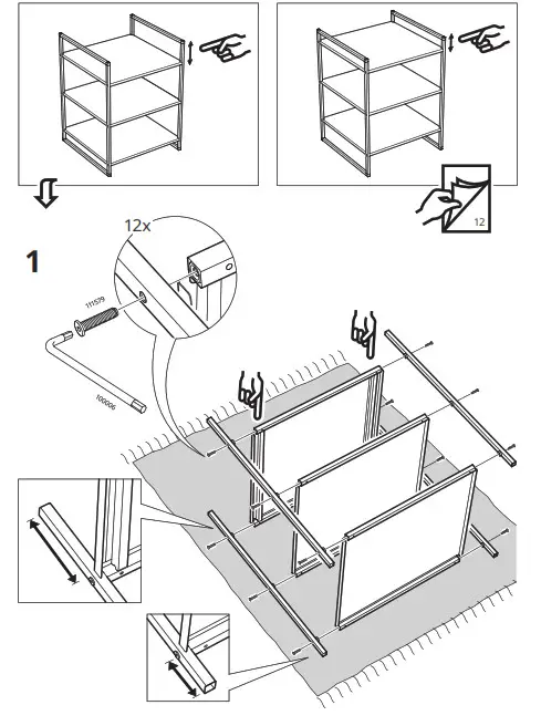 IKEA 70419971 JONAXEL Shelving Unit- 1