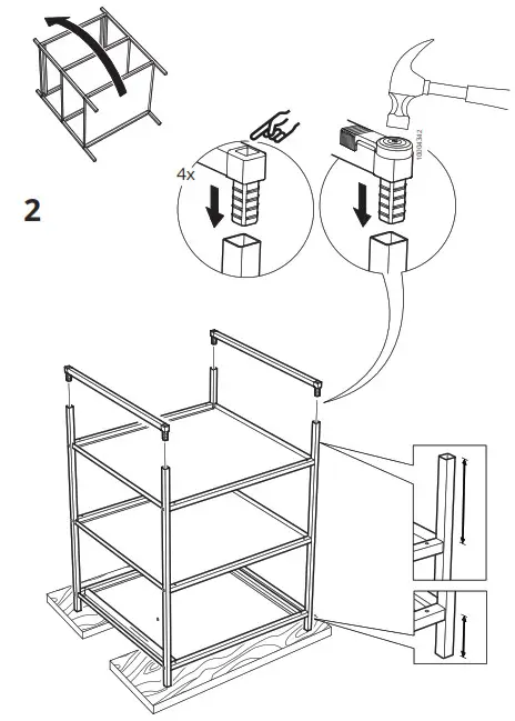 IKEA 70419971 JONAXEL Shelving Unit- 2-1