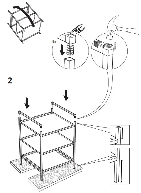 IKEA 70419971 JONAXEL Shelving Unit- 2