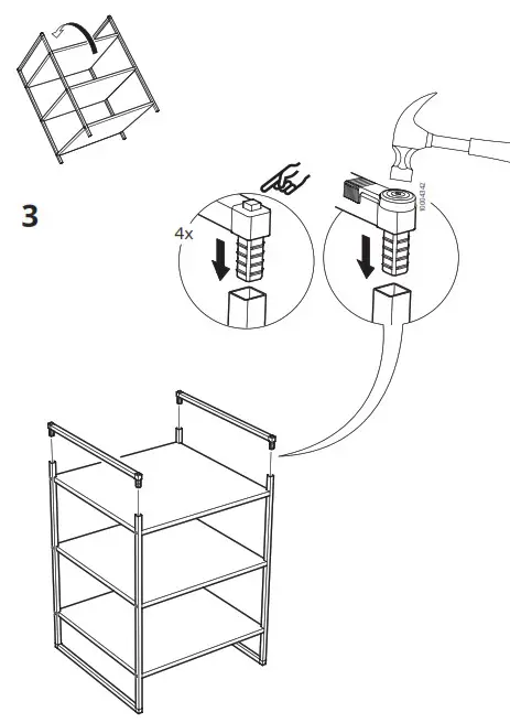 IKEA 70419971 JONAXEL Shelving Unit 3-1