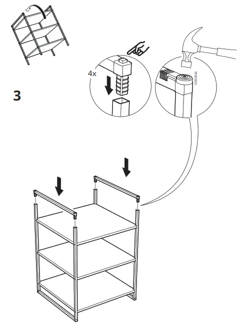 IKEA 70419971 JONAXEL Shelving Unit- 3