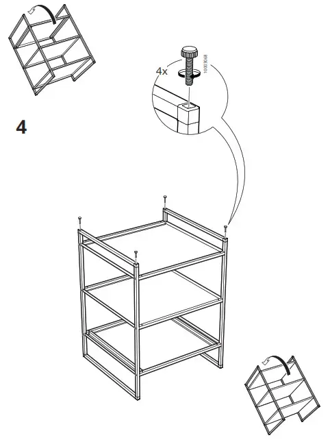 IKEA 70419971 JONAXEL Shelving Unit- 4