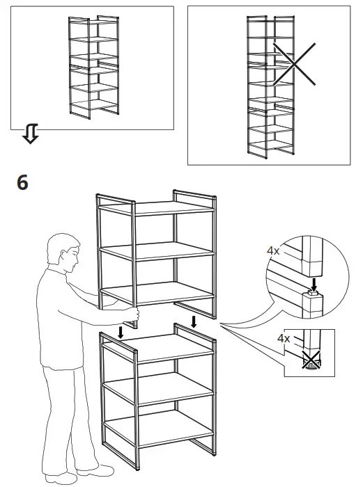 IKEA 70419971 JONAXEL Shelving Unit- 6-3