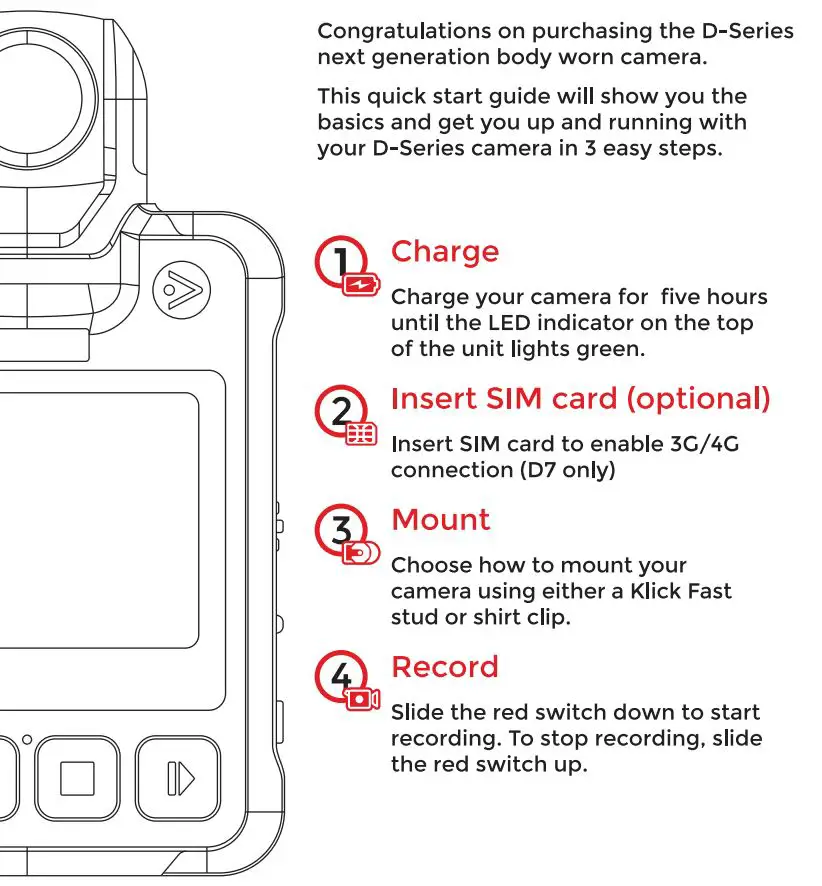Reveal D Series Body Worn Camera User Guide - Introduction