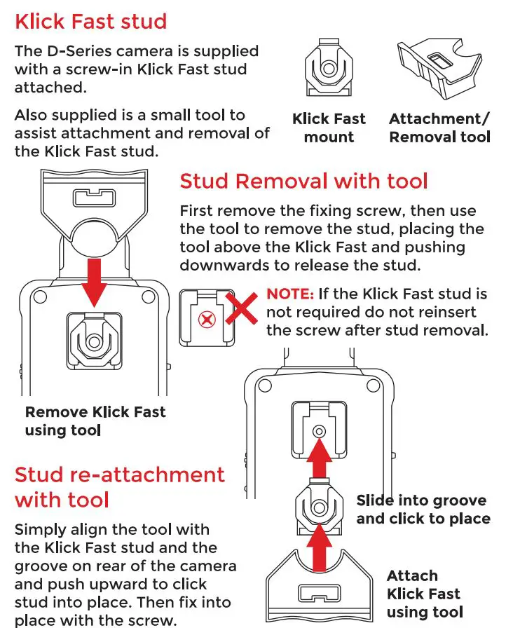 Reveal D Series Body Worn Camera User Guide - Mounting accessories