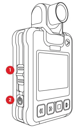 Reveal D Series Body Worn Camera User Guide - Power on off