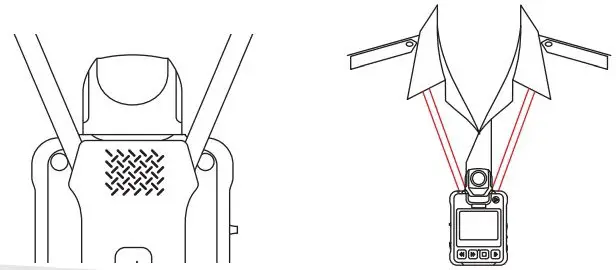 Reveal D Series Body Worn Camera User Guide - Shirt clip with lanyard