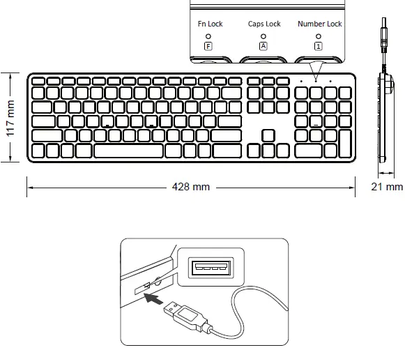 perixx PERIBOARD-331 Wired Backlit Keyboard FIG 1