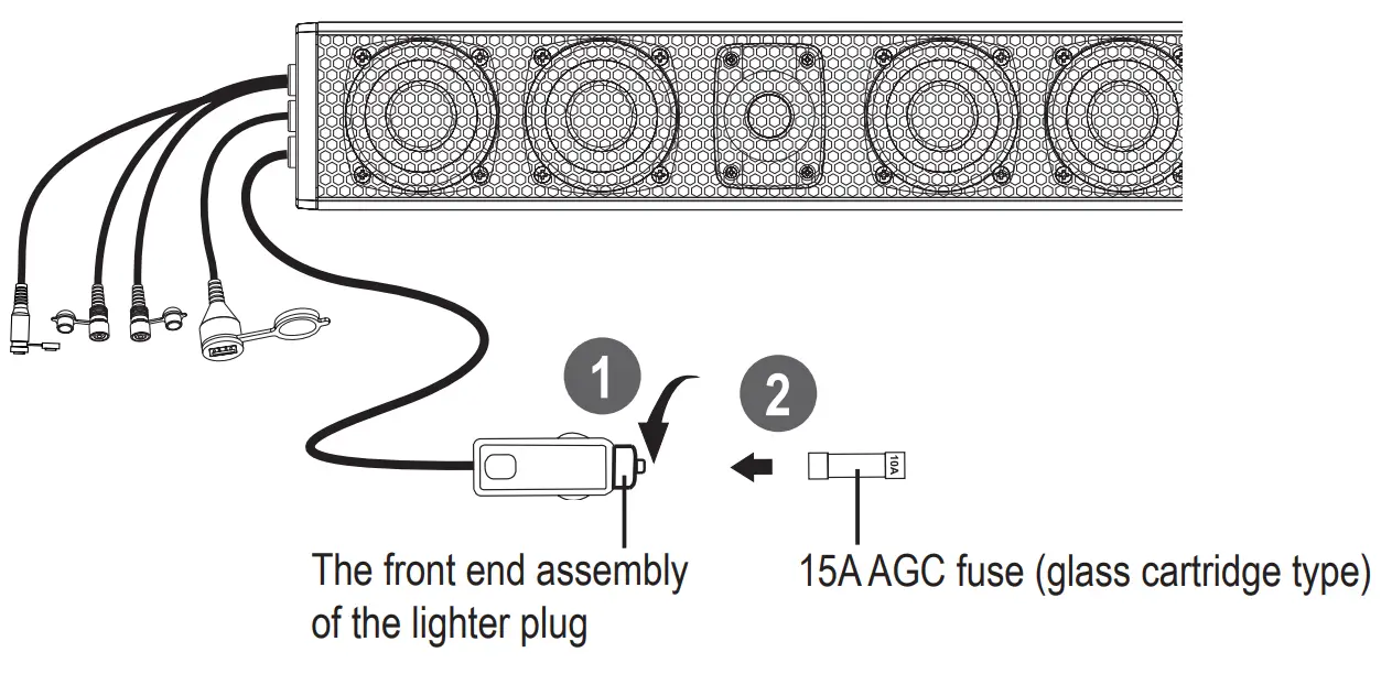 BOSS BRT37SLR 37 Inch Amplified Sound Bar - cable 8