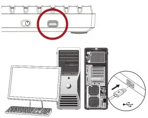 GTEK GA-CBKB71 Cyborg 850 Dual Mode Mini Mechanical Gaming Keyboard - included