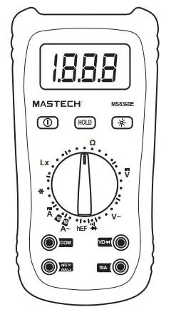 Mastech Ms8360e Digital Multimeter Dmm Inductance Capacitor User Guide