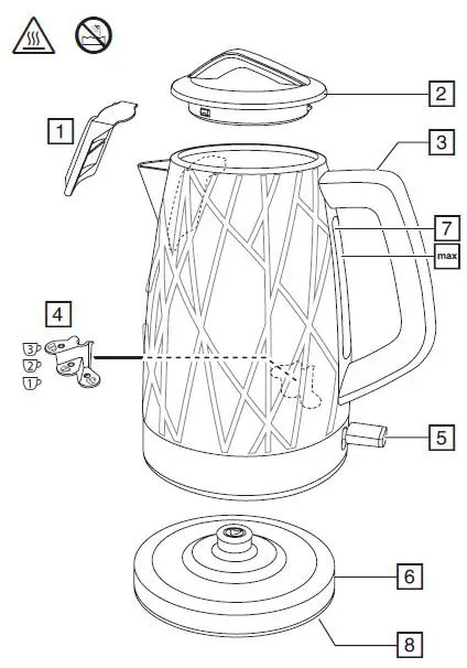 Russell Hobbs 26110 Jug Kettle Instructions fig1