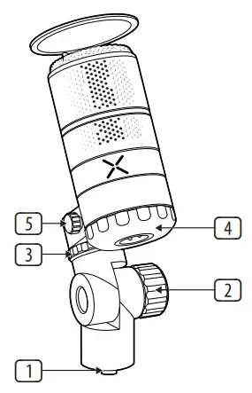 TCHELICON GoXLR MIC Dynamic Broadcast Microphone with Integrated Pop Filter - Switch Function