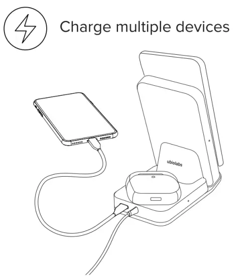 ubiolabs WCB262 262E 2 in 1 Wireless Charging Stand - fig5