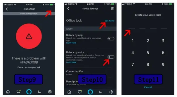 HAIFUAN HFAM10B-L-NB Bluetooth Keyless Code Door Lock-fig26
