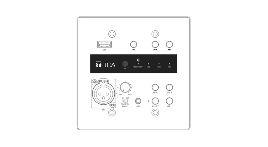 Toa Kw-41bt-am Audio Interface With Usb And Bluetooth Instruction Manual Toa Kw-41bt-am Audio Interface With Usb And Bluetooth Instruction Manual