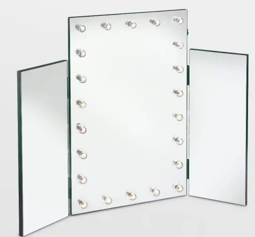 BEAUTIFY- 4010217 -Trifold -Mirror- with- Warm- LED- Lights-product