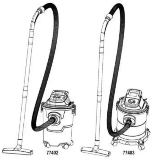 Profeco 7740277403 Bouwstofzuiger (RVS)1200W 15 Liter Instruction