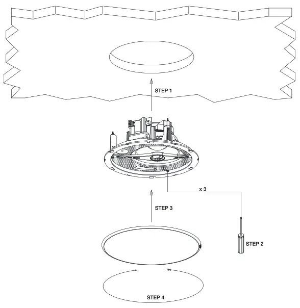 ecler IC6CLASS-TR In-CeilingIn-Wall High-end Loudspeaker - Mounting diagram