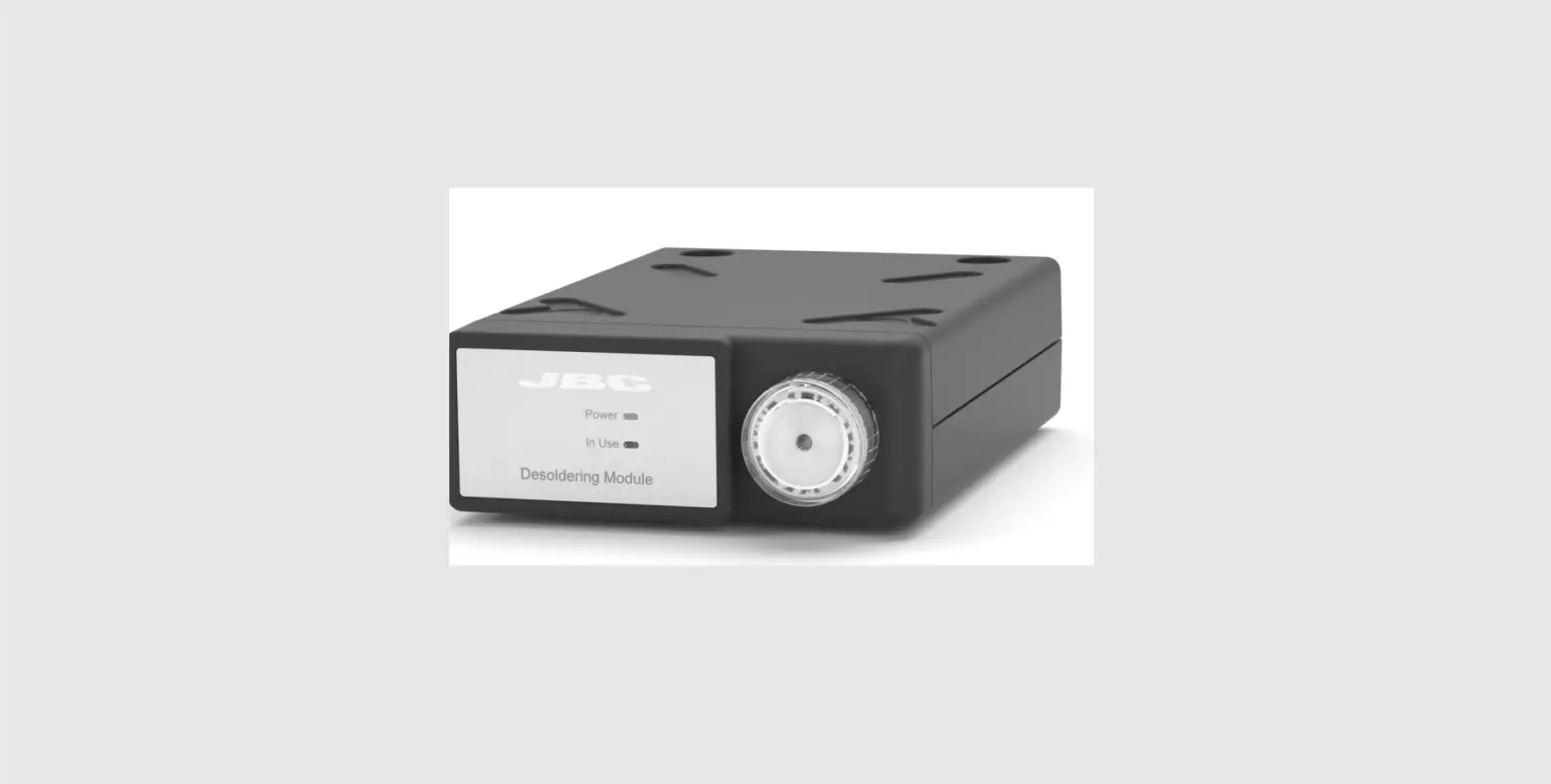 Jbc Ms Electric Desoldering Module Instruction Manual Jbc Ms Electric Desoldering Module Instruction Manual
