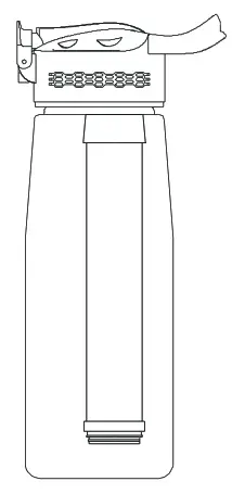 Membrane Solutions M01005 Water Filter Bottle